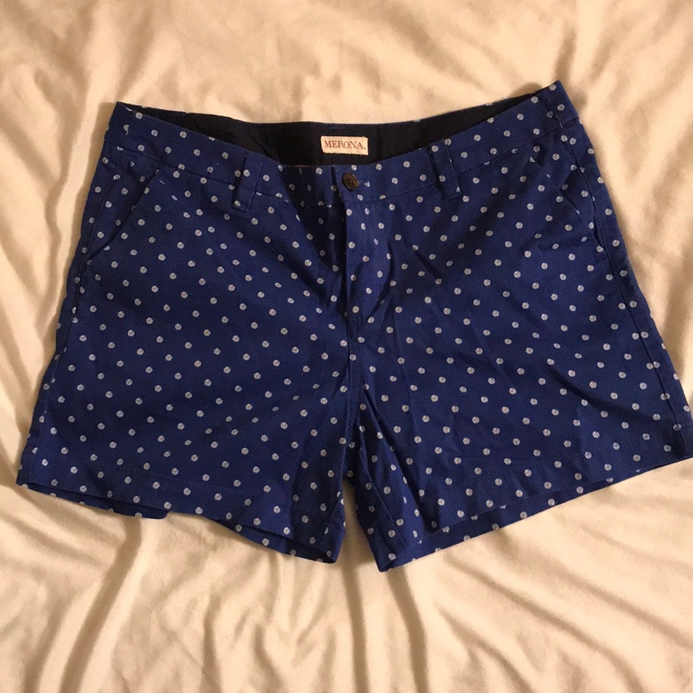 Merona Blue & White Polka Dot Shorts